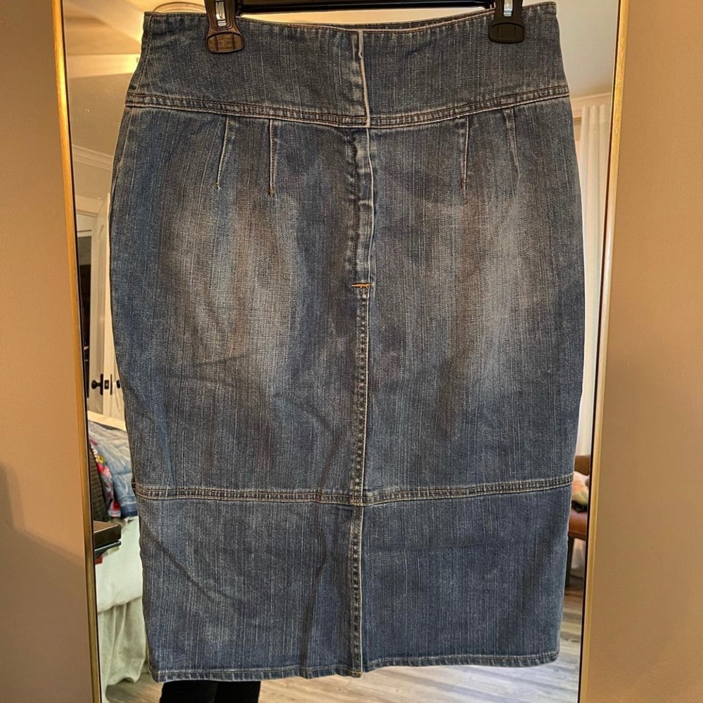 Jeanology midi denim skirt. Size 8